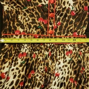 Voodoo vixen rockabilly leopard cherry pinup dress